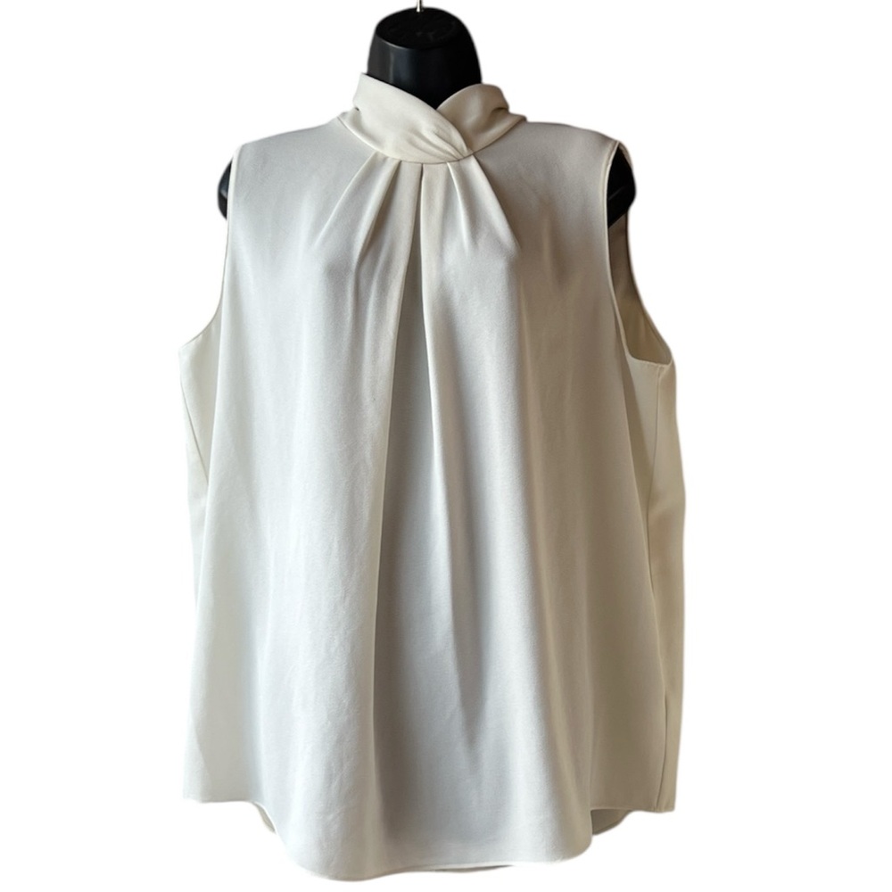 Ellen Tracy Ivory Sleeveless Top